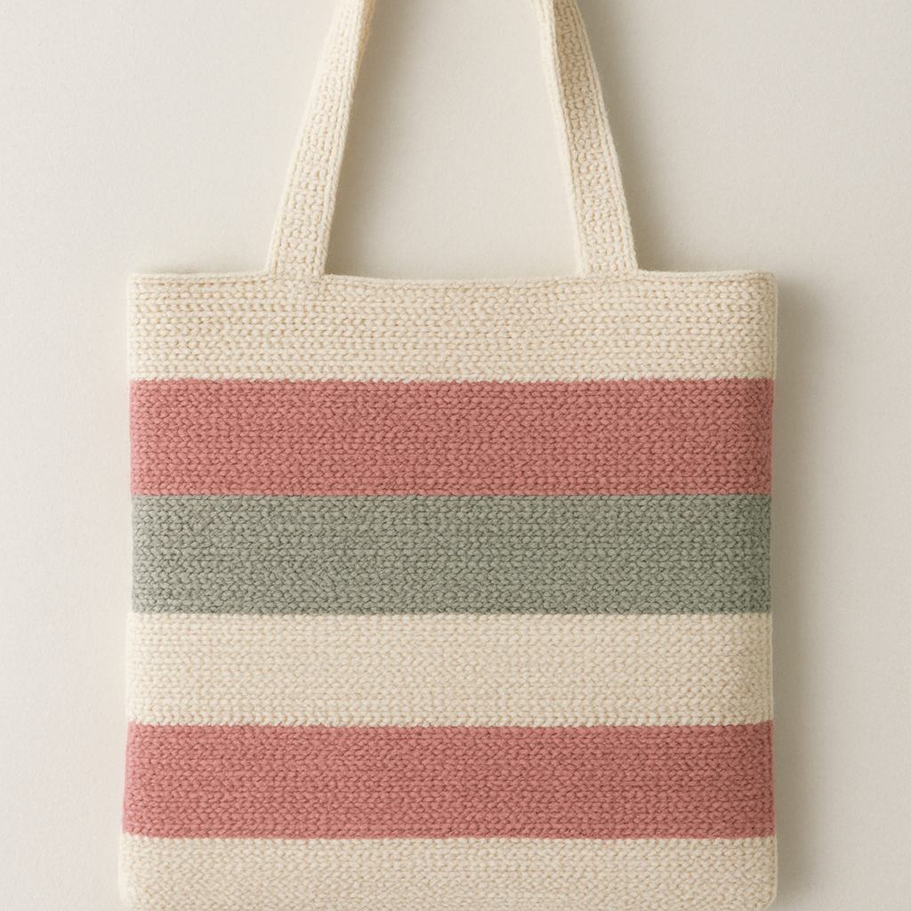 Free Pattern: Modern Minimalist Vintage Stripe Tote