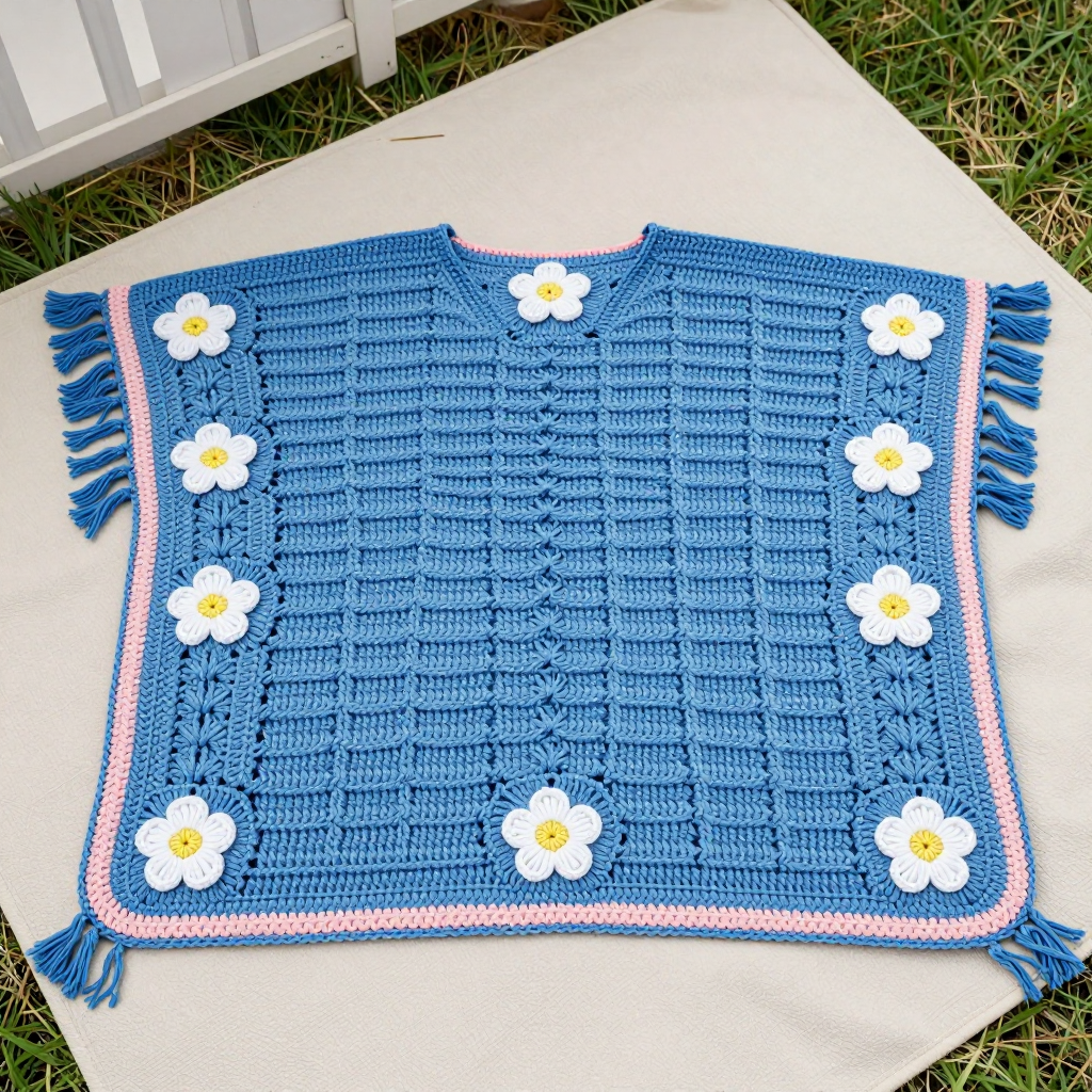 Forget-Me-Not Stole Free Crochet Pattern