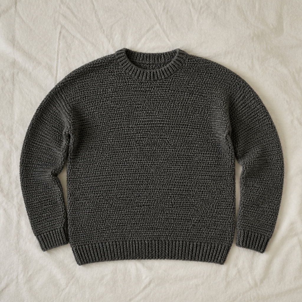 Crochet Classic Textured Men's Sweater Free Pattern