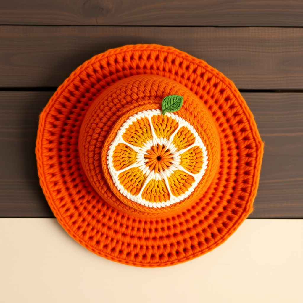 Sun-Kissed Citrus Slice Sun Hat Free Crochet Pattern
