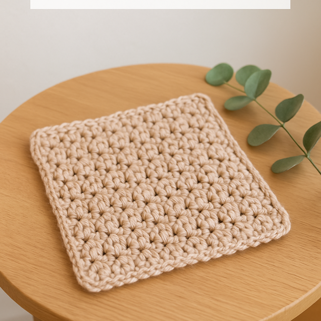 Crochet Cozy Textured Square Dishcloth Free Pattern