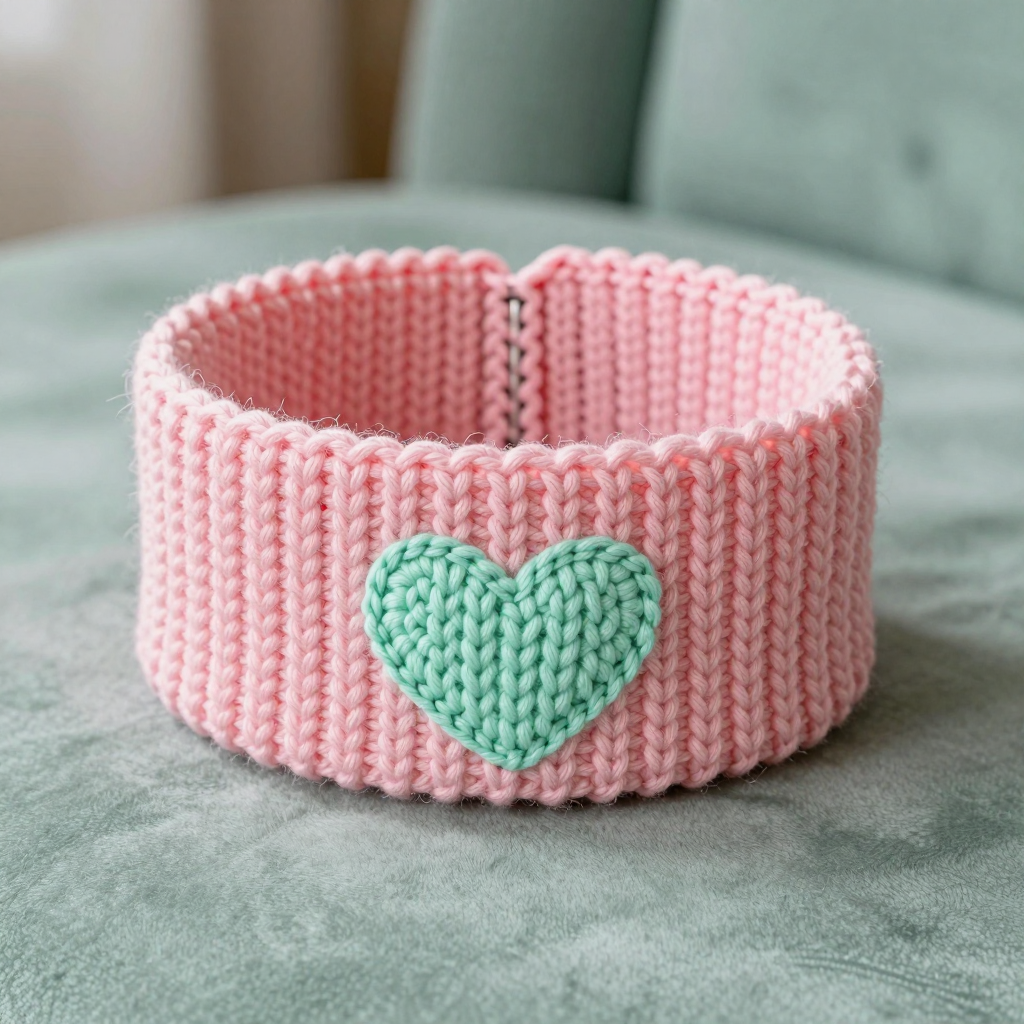 Knit Heart Pocket Ear Warmer Free Pattern