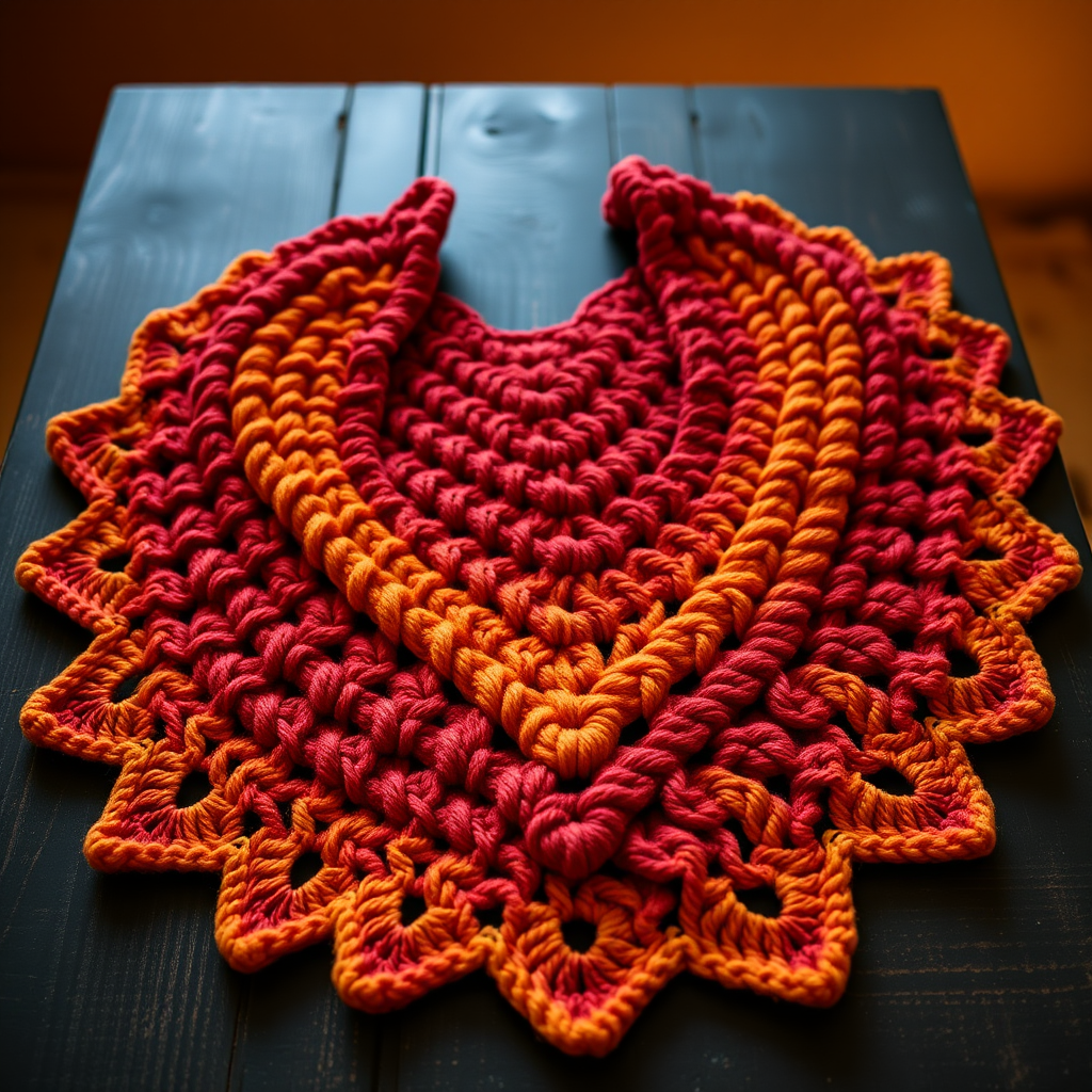 The Ember Glow Bonfire Wrap: A Free Crochet Pattern for a Cozy, Textured Triangle Shawl