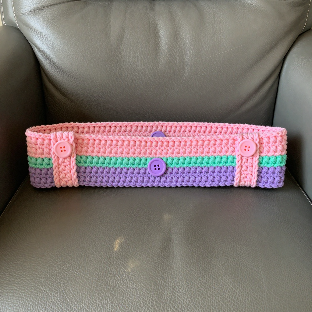 Moss Stitch Seatbelt Comfort Strap Free Crochet Pattern