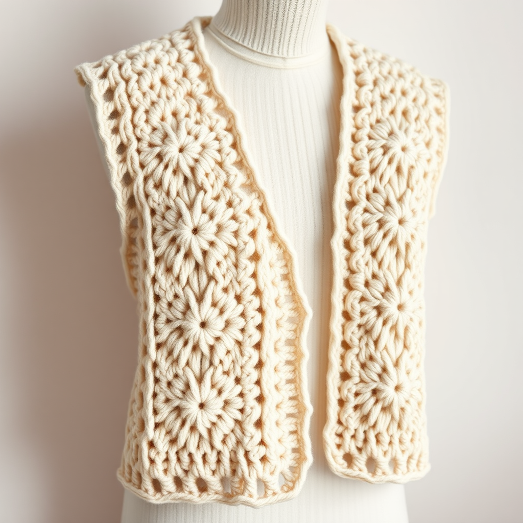 Chunky Crochet Granny Square Vest Pattern