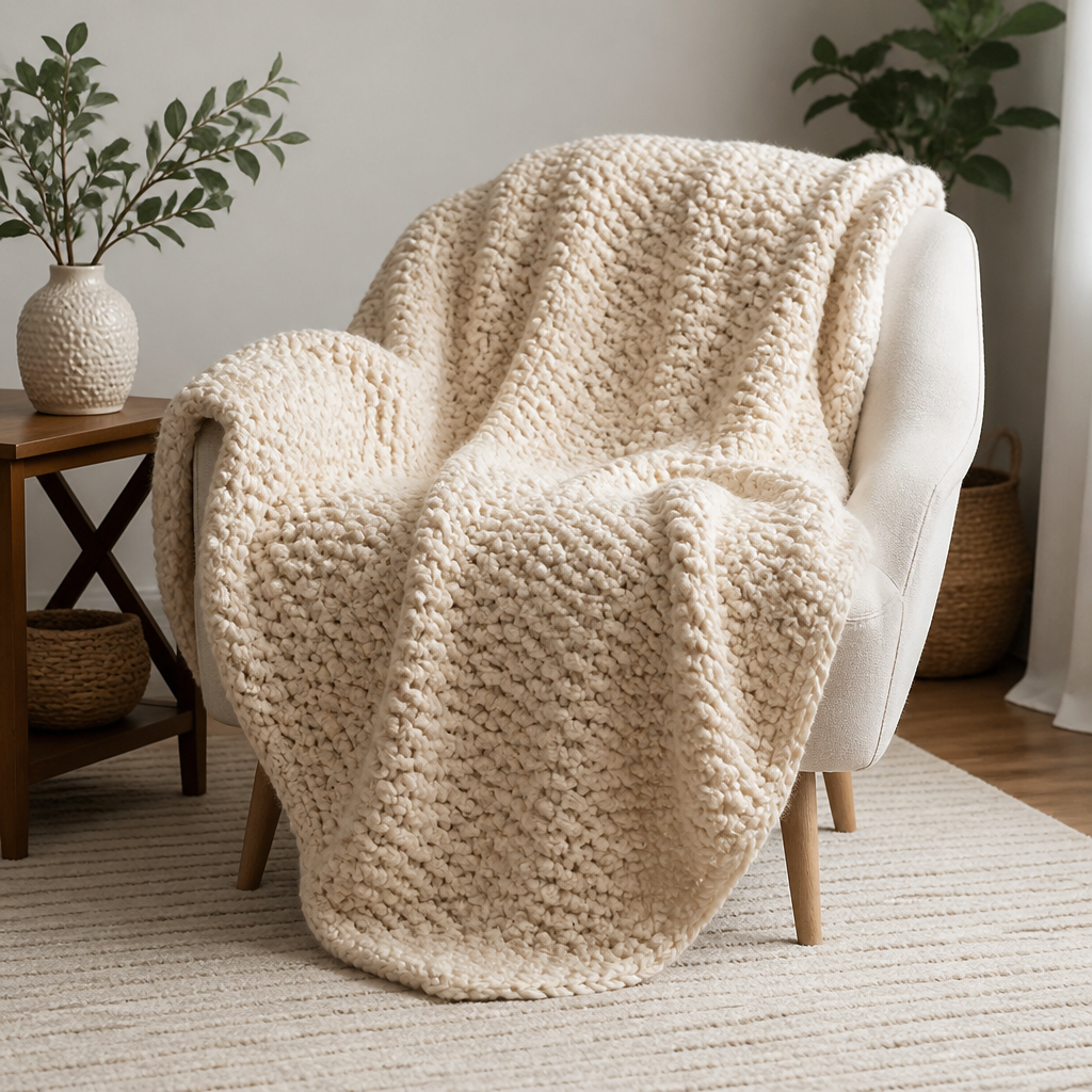 Crochet Soft Textured Cozy Blanket Free Pattern