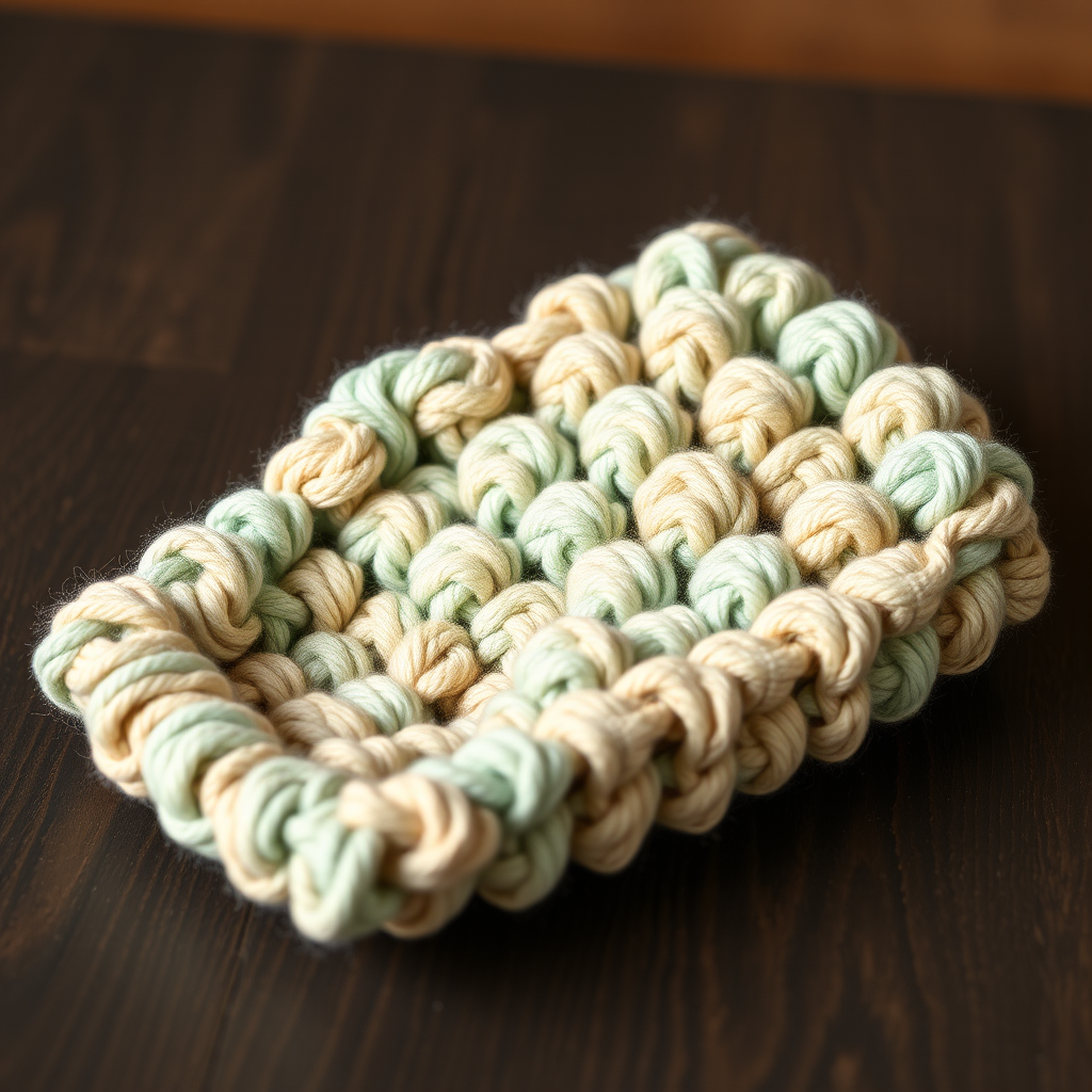 Ocean Foam Textured Scrubby Mitt Free Pattern