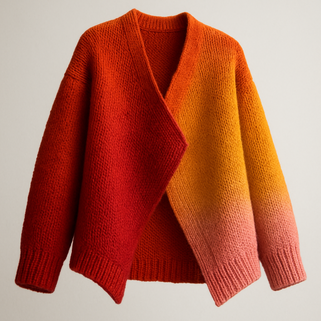 Asymmetrical Streetwear Sunset Cardigan - Free Pattern