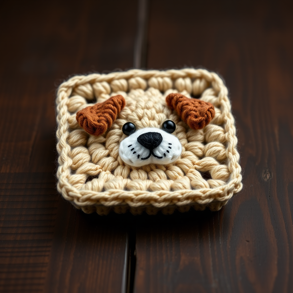 Puppy Love Granny Square Free Pattern