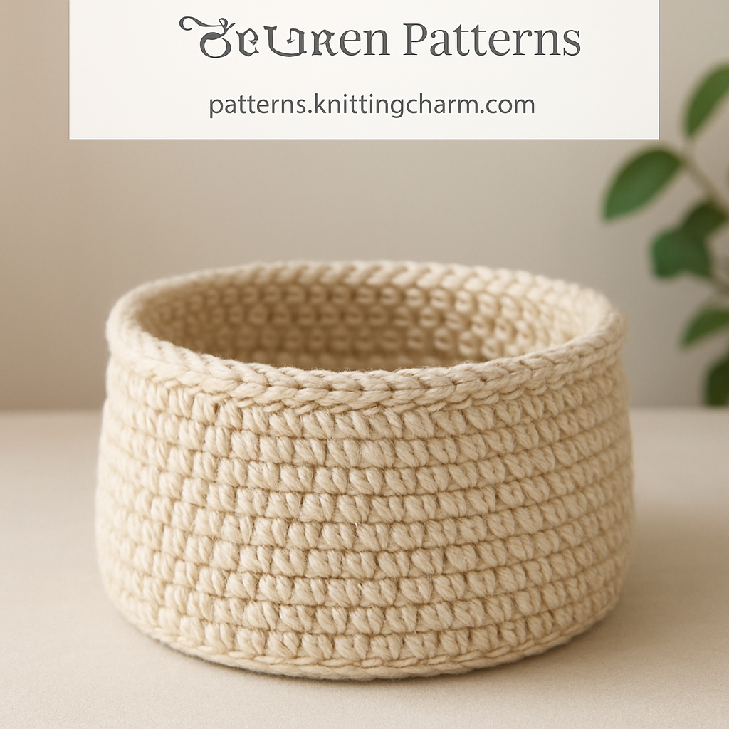 Crochet Cozy Textured Round Basket Free Pattern