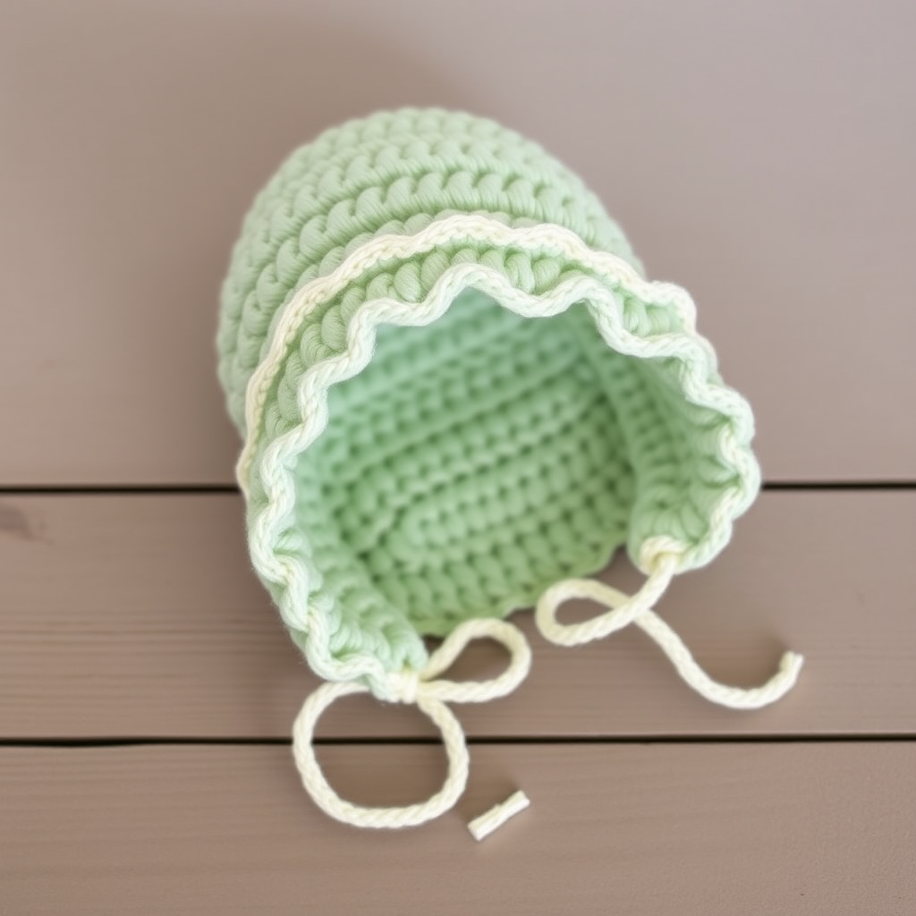 Crochet Enchanted Meadow Baby Bonnet Free Pattern