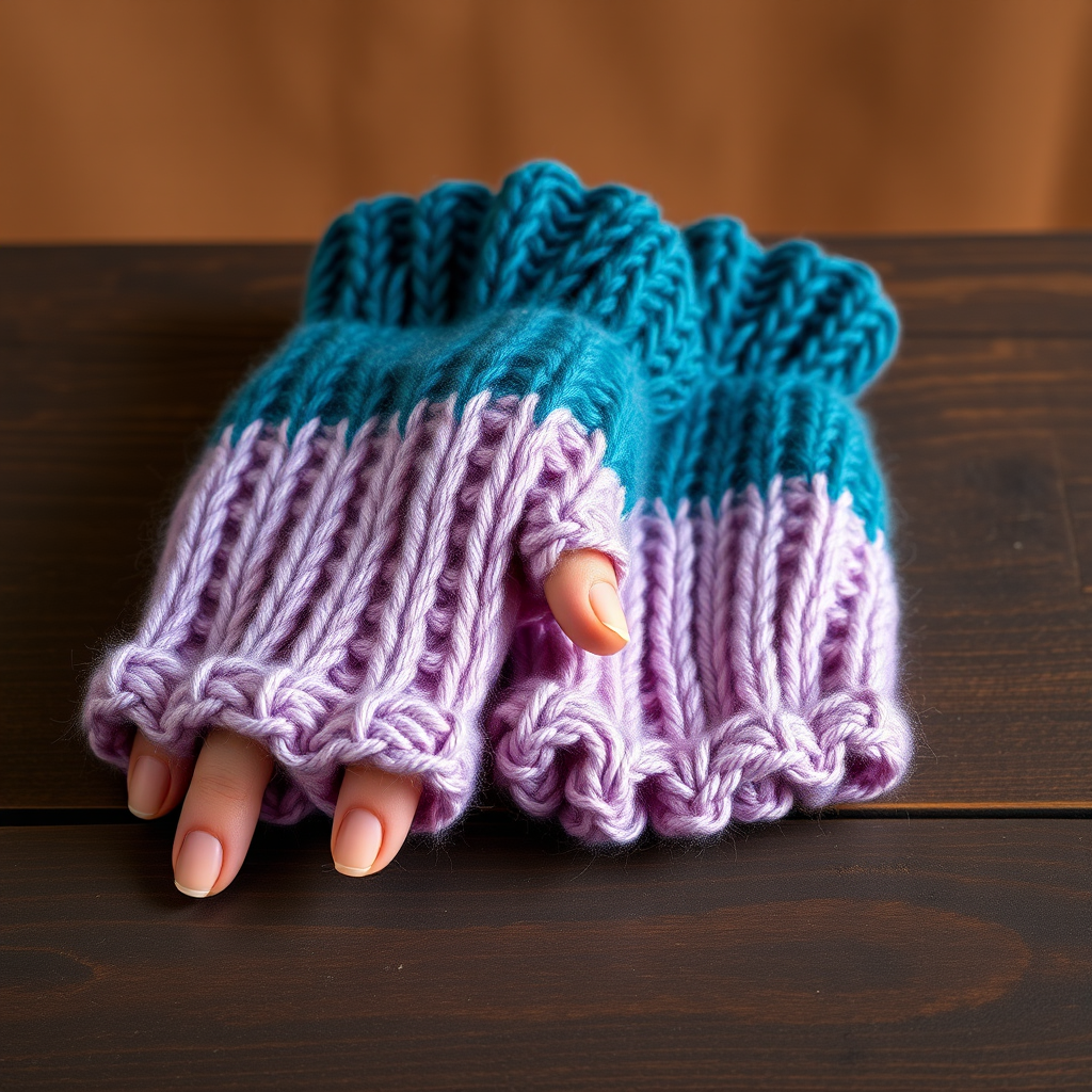 The Aurora Touchscreen Gloves Free Pattern – A Gradient Ombre Knit