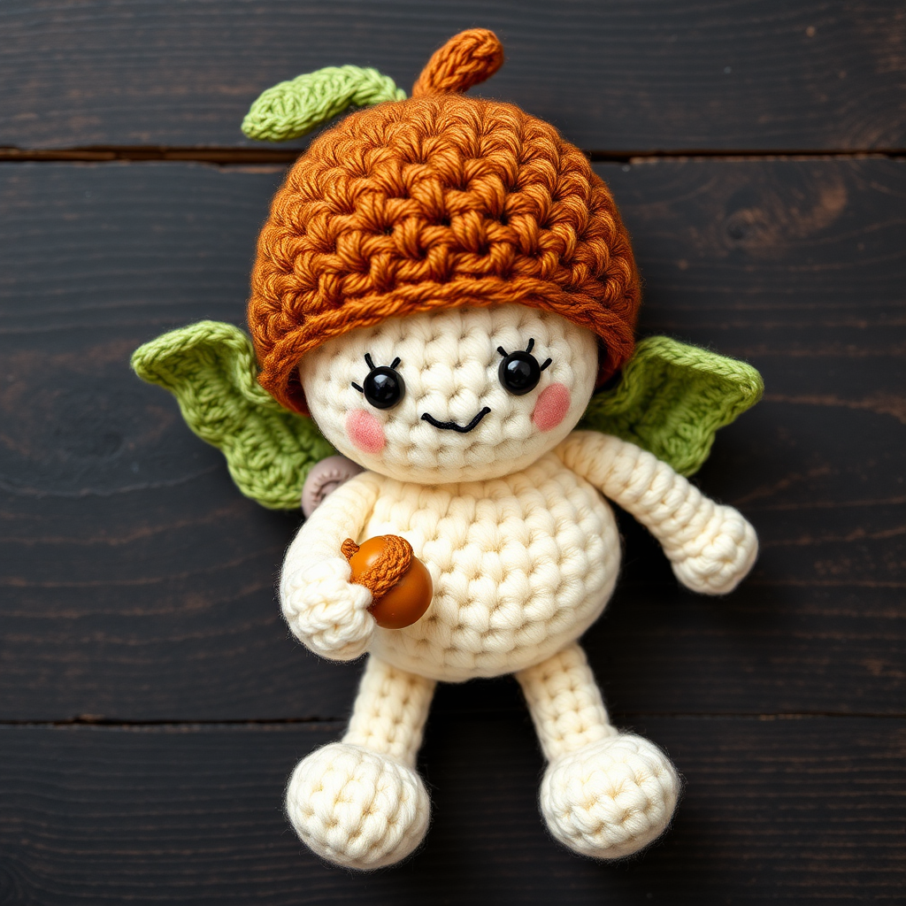 Enchanted Acorn Sprite Free Crochet Pattern