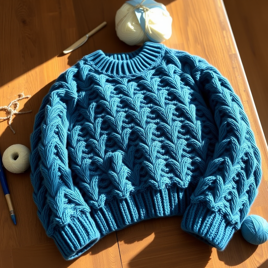 The Ocean Wave Texture Sweater Free Pattern