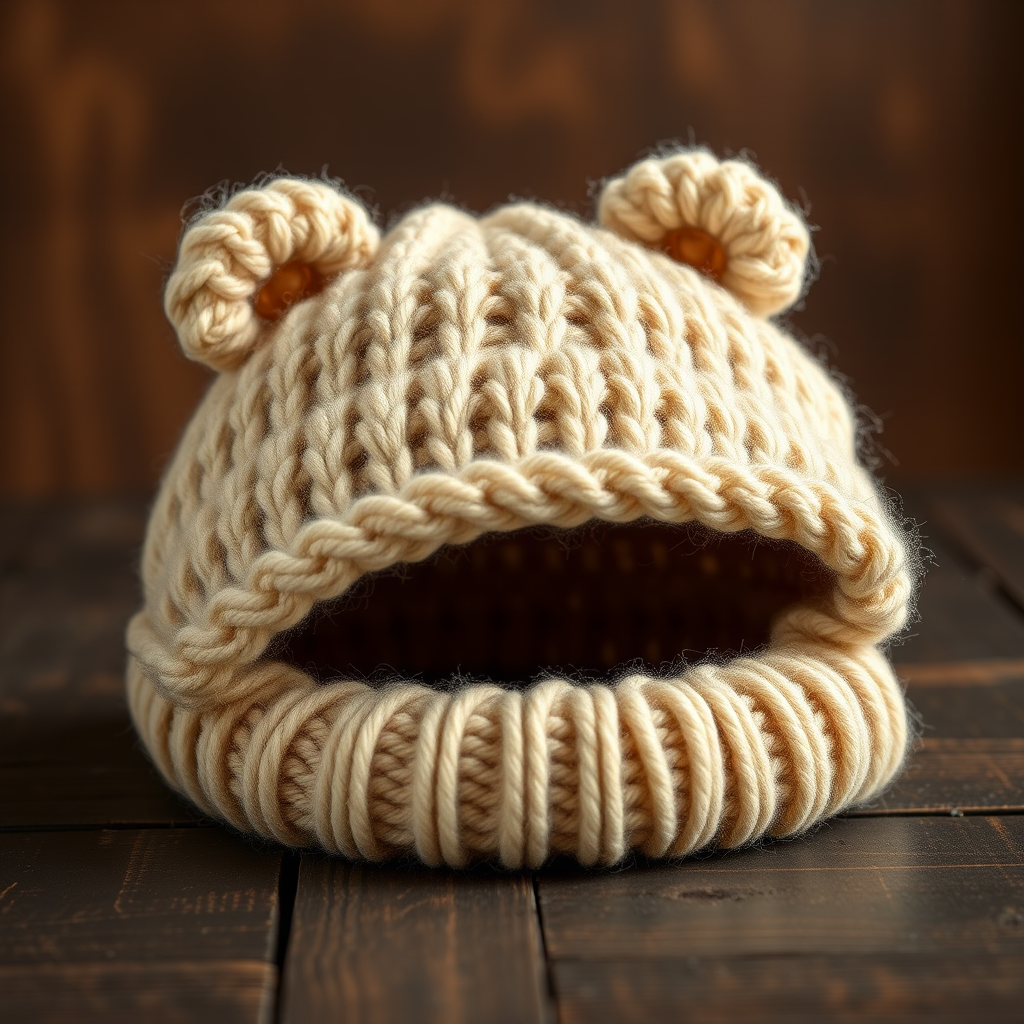 Fuzzy Bear Hug Hat Free Pattern