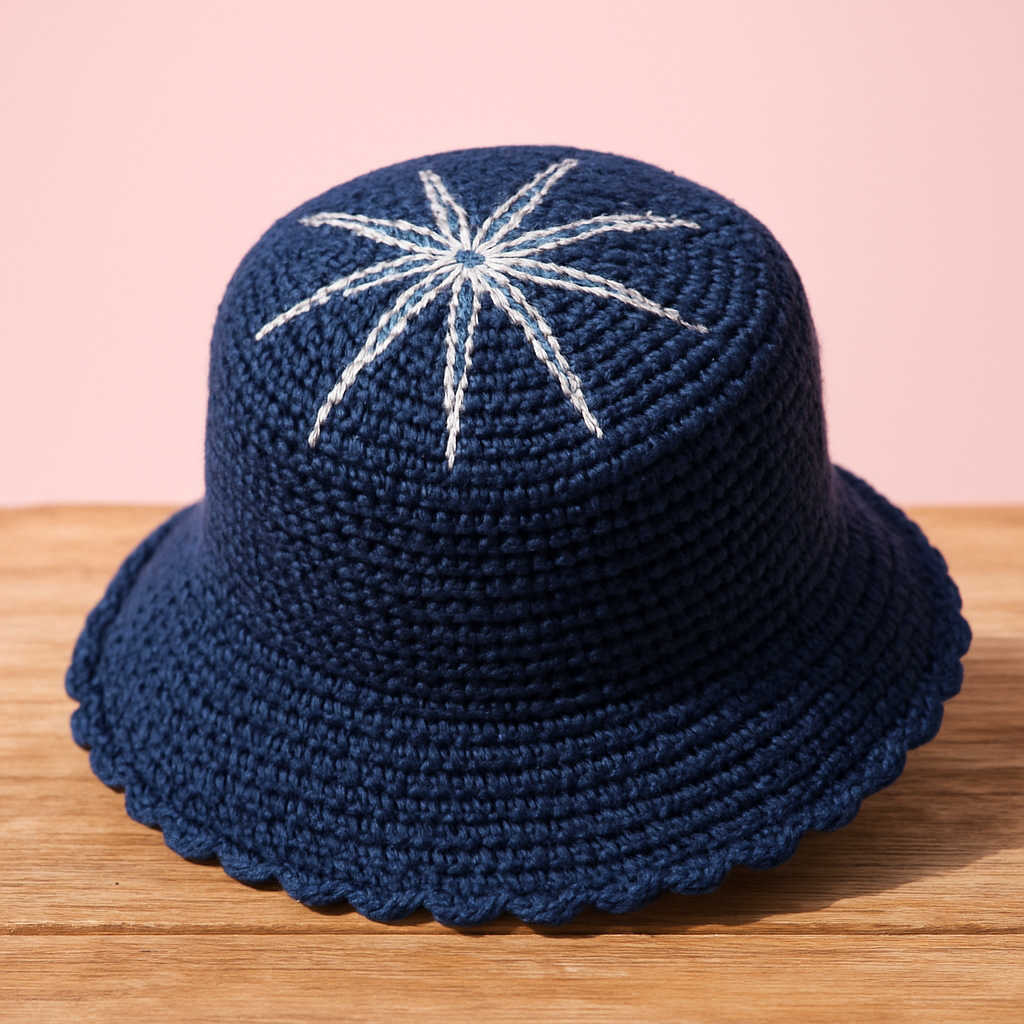 Celestial Starburst Crochet Bucket Hat Free Pattern