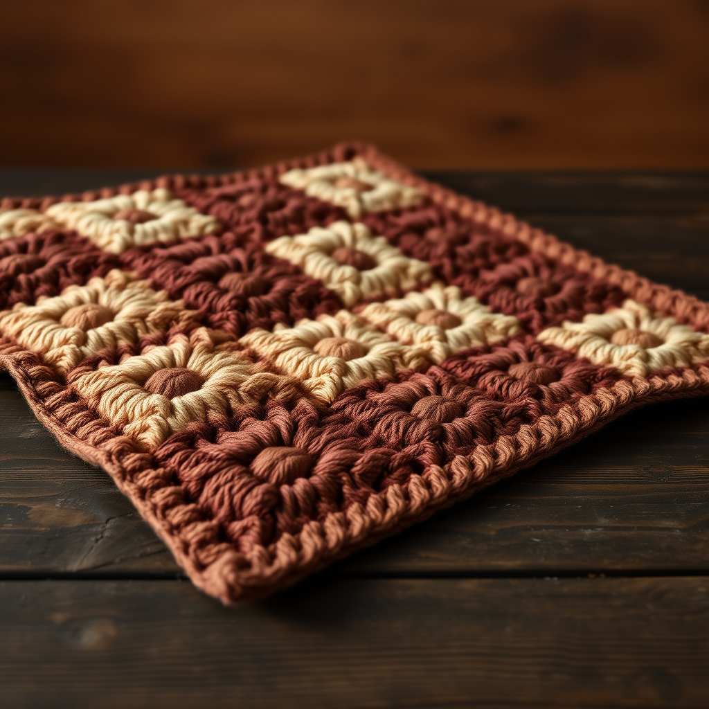 Parquet Tiles Crochet Blanket Free Pattern