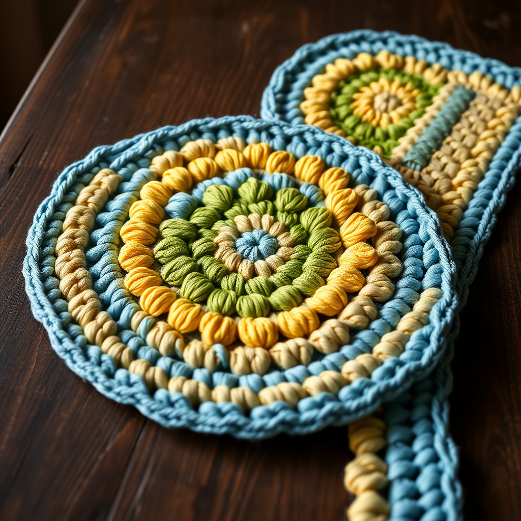 Sunlit Meadow Circular Tablemat & Runner Free Pattern