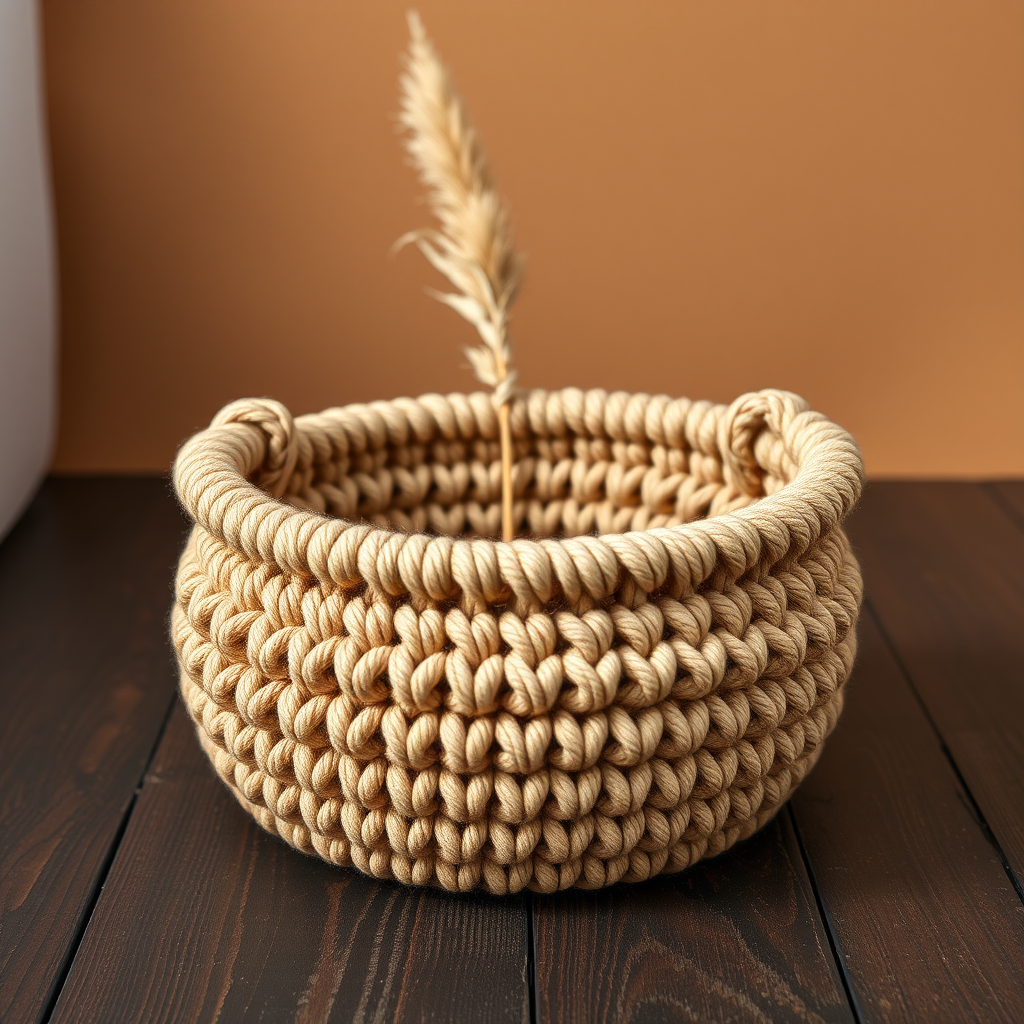 The Dune Drift Macrame Basket: A Free Crochet Pattern for a Textured, Modern Storage Solution