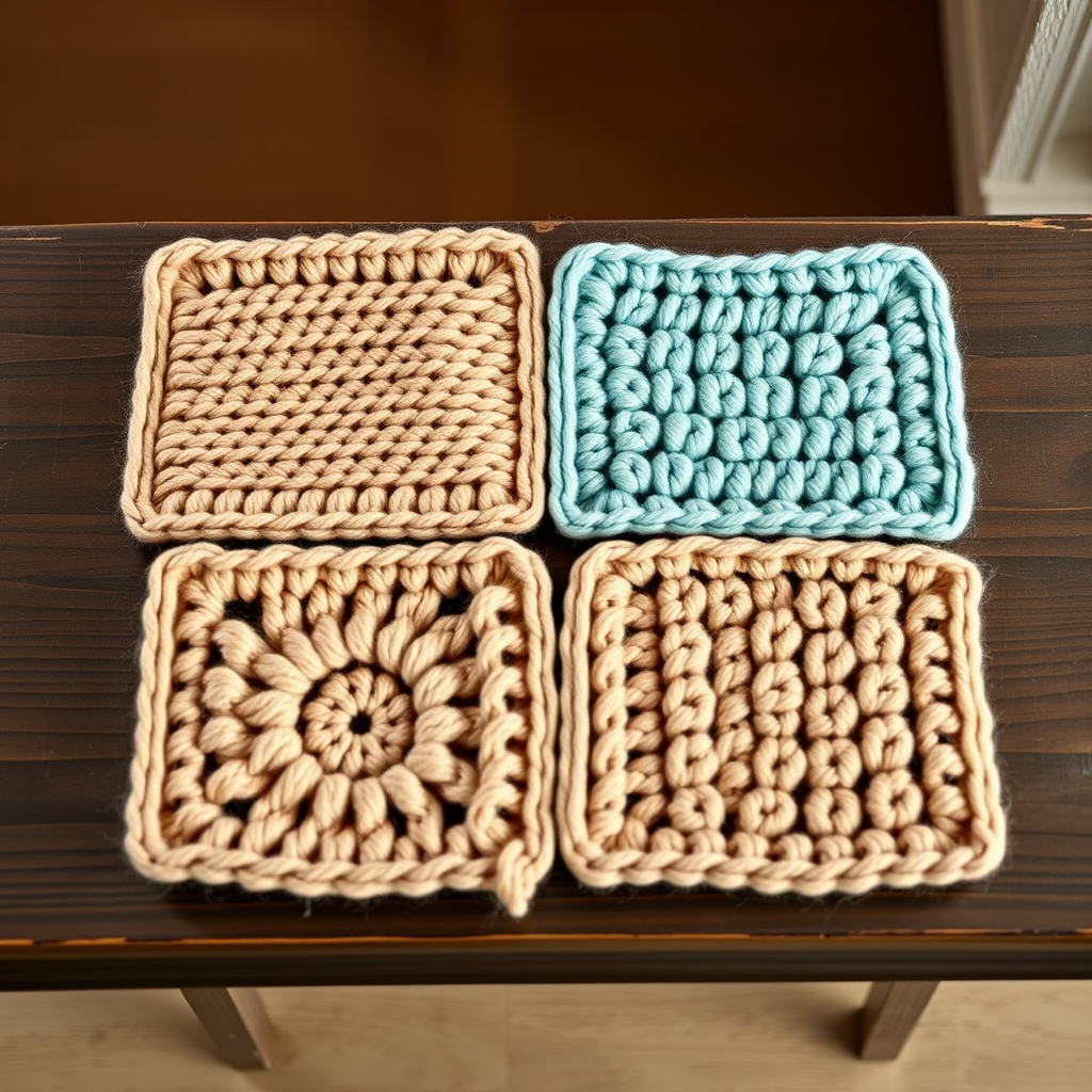 The Pebble & Tide Coaster Set: A Free Knitting Pattern for Textured, Ocean-Washed Squares