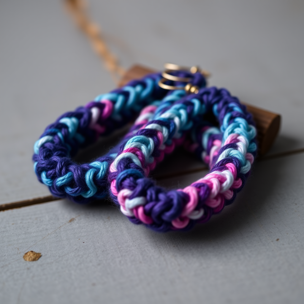 The Aurora Borealis Drop Earrings: A Free Knitting Pattern for Iridescent, Textured Yarn Jewelry