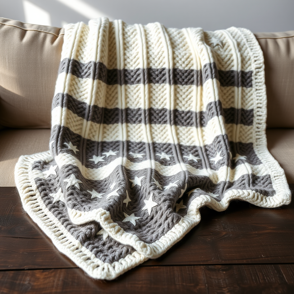 Starlight Driftwood Throw Free Pattern – Knit a Celestial Beach Blanket