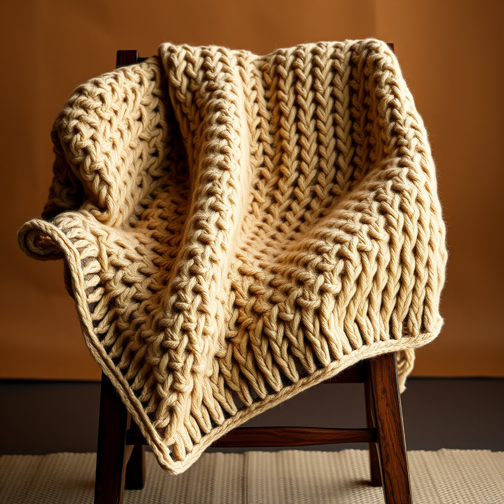 The Galana Blanket: A Free Knitting Pattern for a Textured, Modern Heirloom Throw