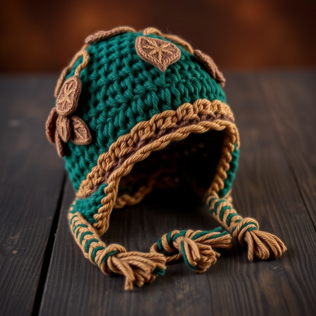 Enchanted Woodland Earflap Hat Free Pattern