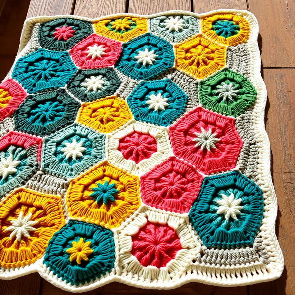 The Cozy Hexagon Blanket Free Pattern