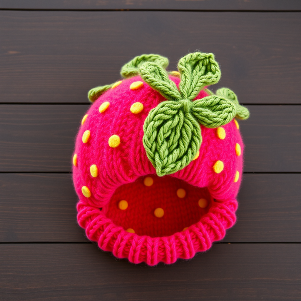 Strawberry Fields Beanie Free Pattern – A Knitted Berry Crown