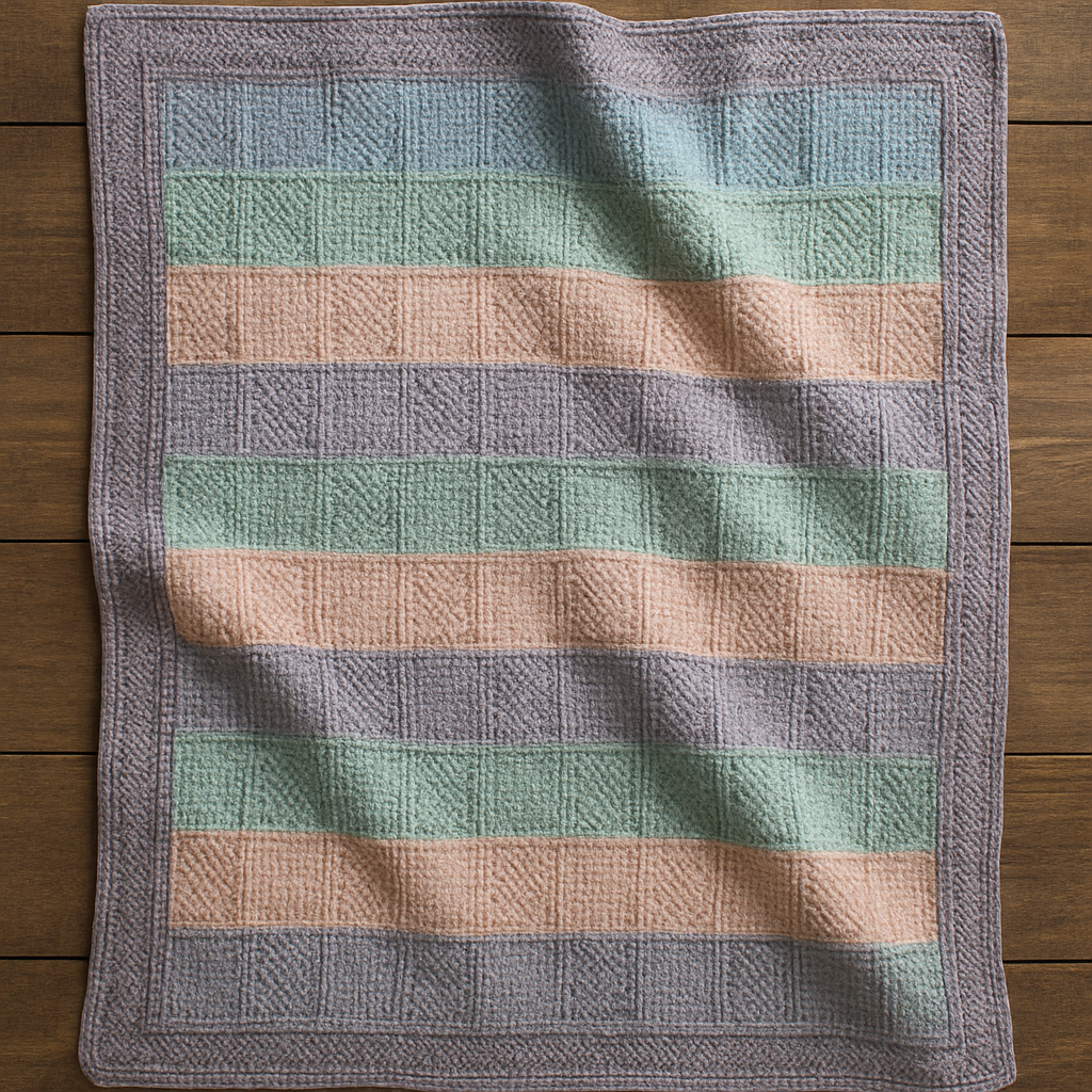 Pastel Dark Academia Striped Afghan - Free Pattern