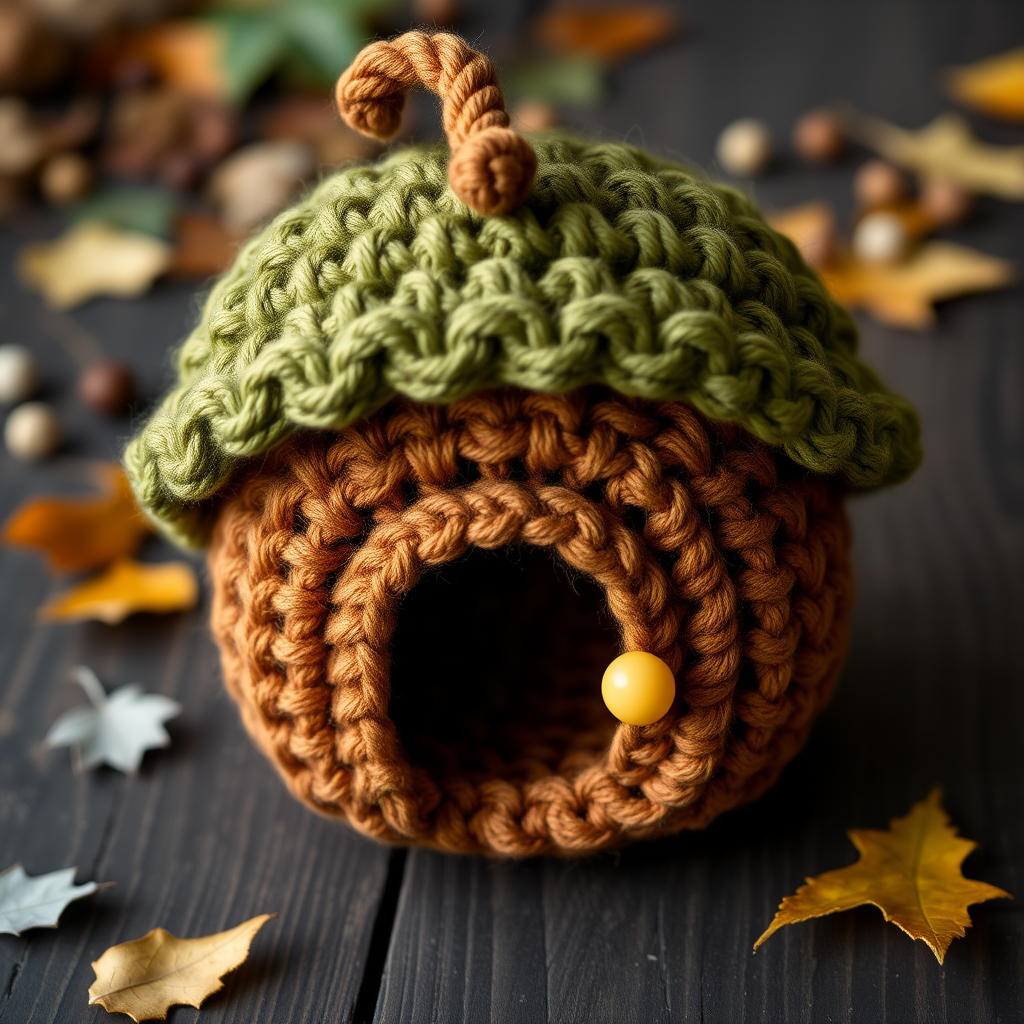 Whimsical Woodland Acorn Cottage Free Pattern – Crochet a Cozy Gnome Home