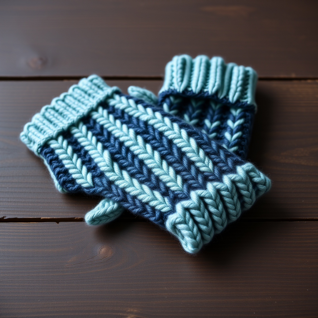 The Papiocreek Rib Stitch Fingerless Gloves Free Pattern – A Knitted Ode to Alpine Streams