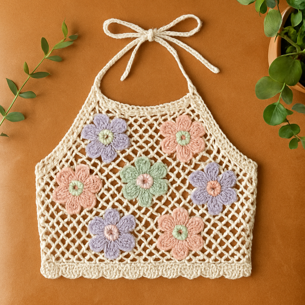 Sunlit Meadow Crochet Crop Top Free Pattern