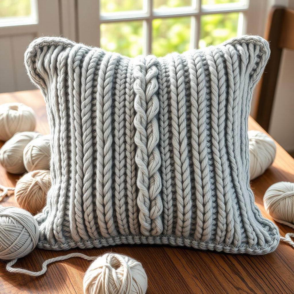 The Cozy Cable Knit Pillow Free Pattern
