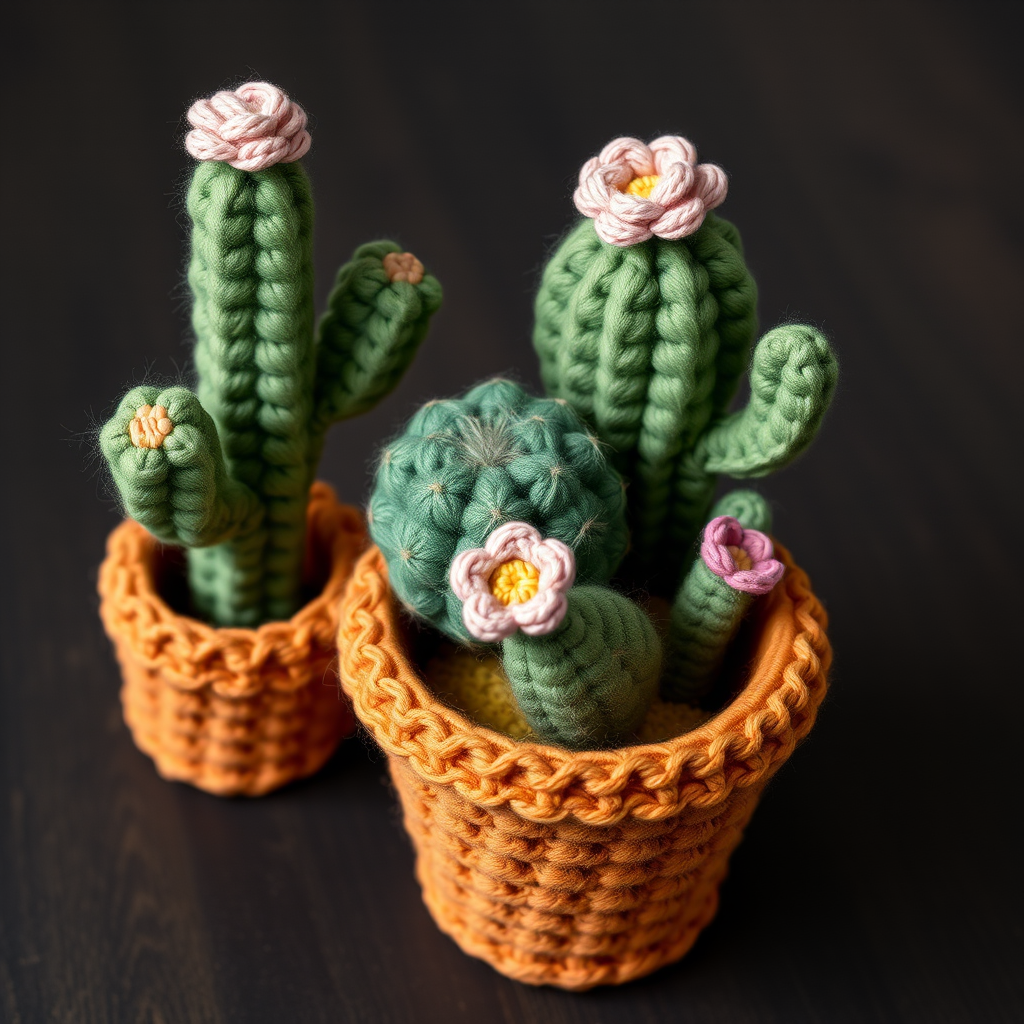 Whimsical Woolly Cactus Garden Free Pattern