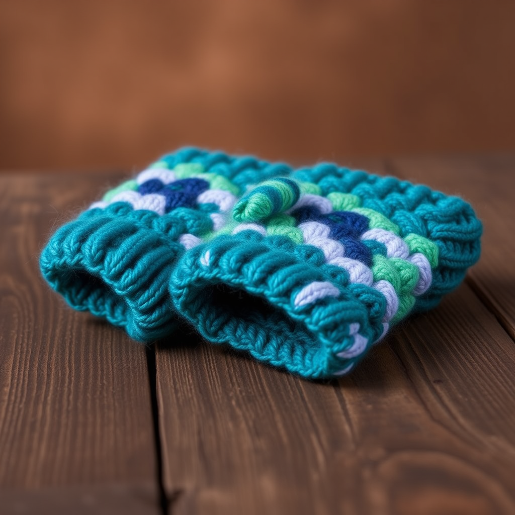 Aurora Borealis Fingerless Mitts Free Crochet Pattern