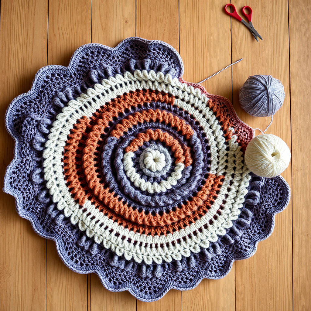 Crochet Spiraled Textured Blanket Free Pattern