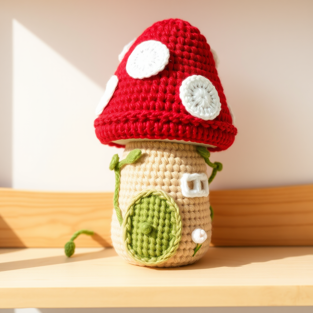 Whimsical Mushroom Cottage Amigurumi Free Pattern