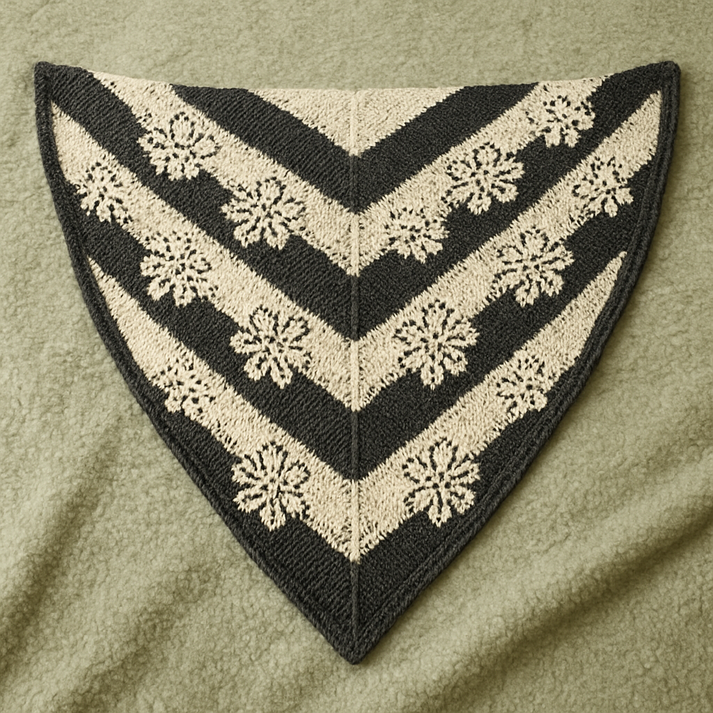 Cottagecore Floral Contrast Shawl - Free Pattern