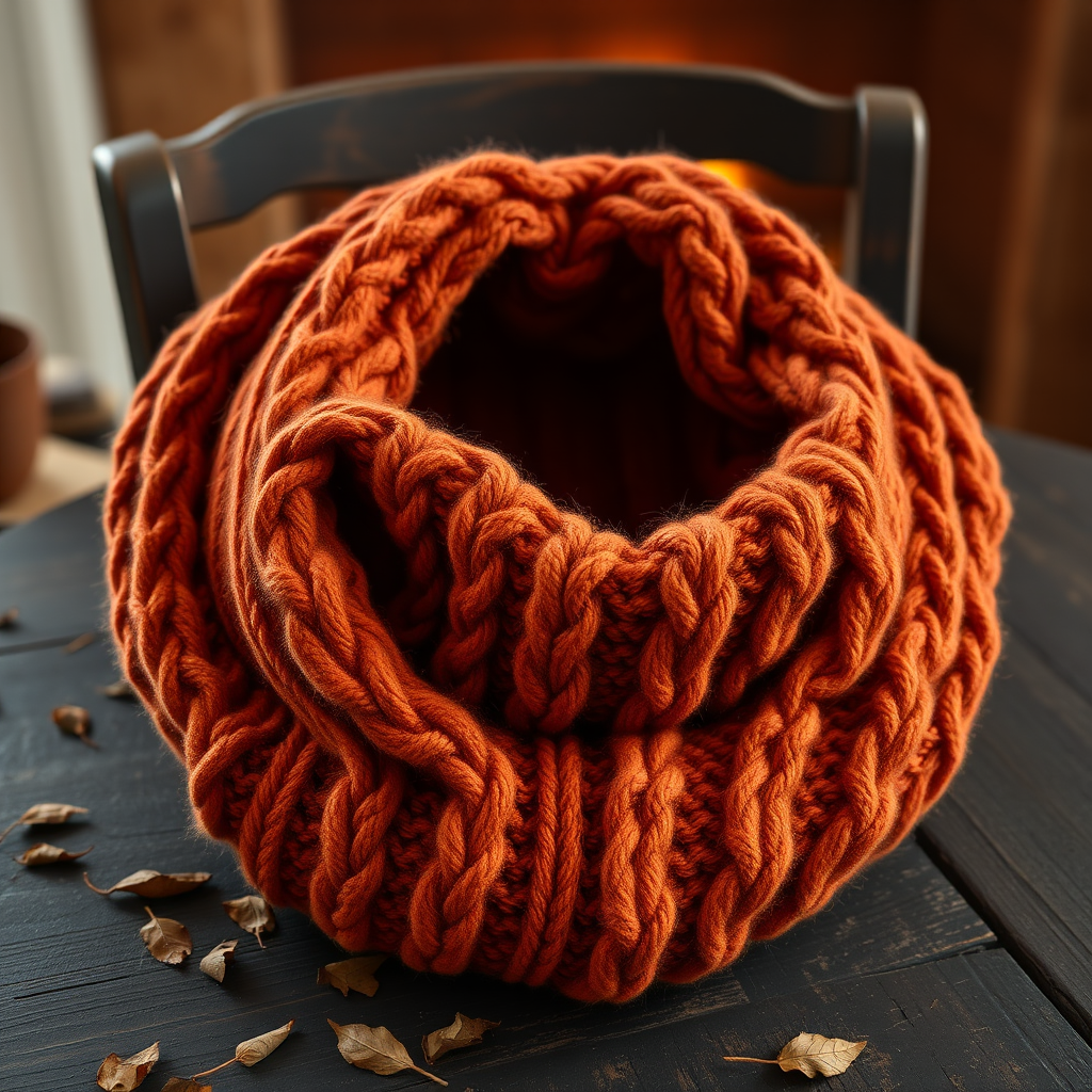 The Autumn Ember Cable Cowl: A Free Knitting Pattern for a Cozy, Textured Wrap