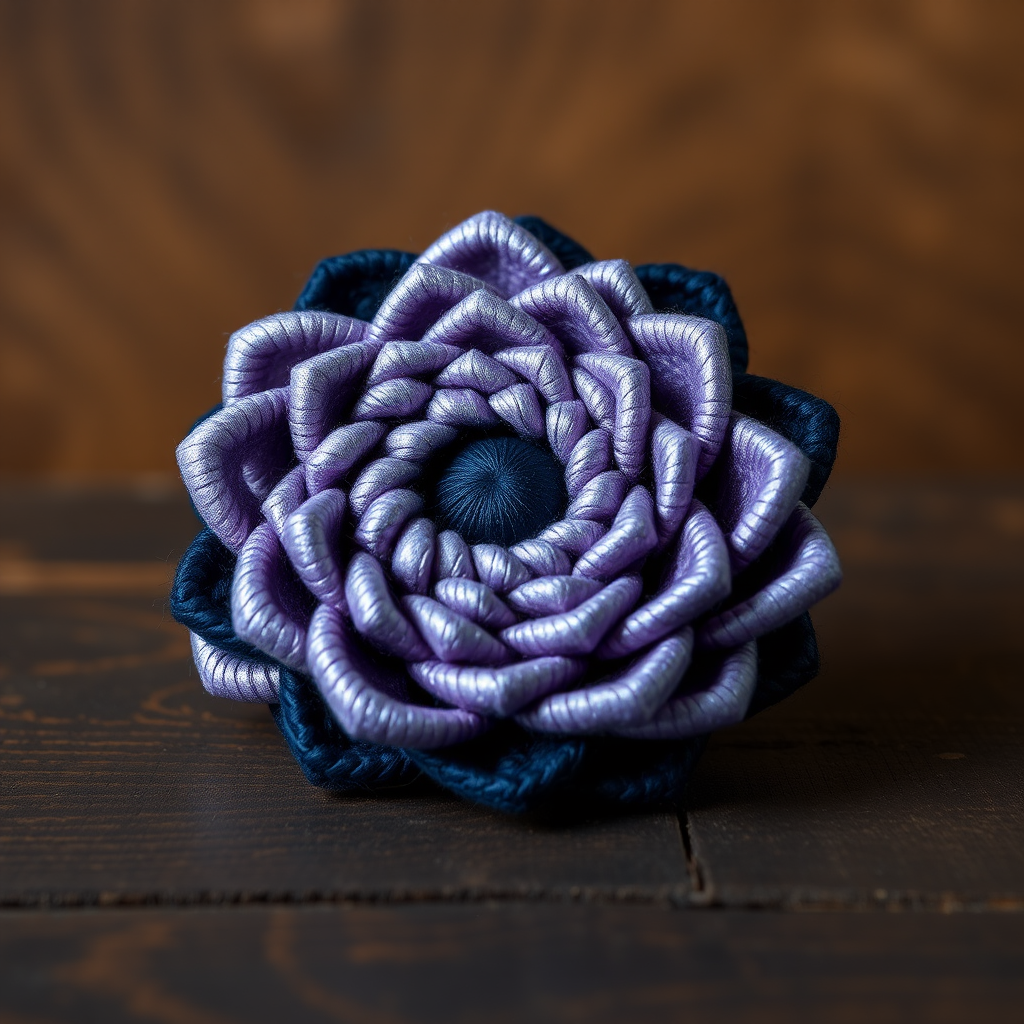 Free Pattern: Cosmic Spiral Puff Stitch Flower
