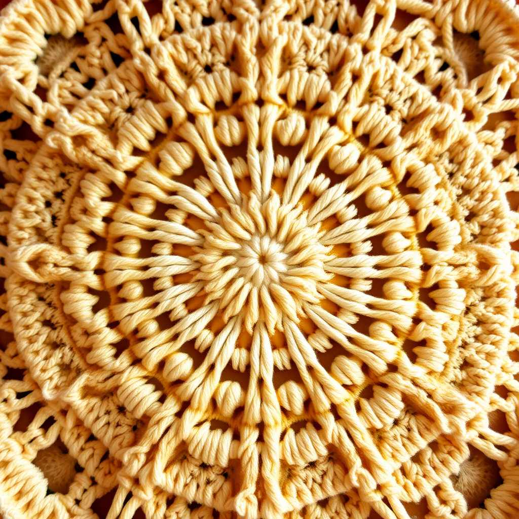 Radiant Sunburst Crochet Doily Pattern