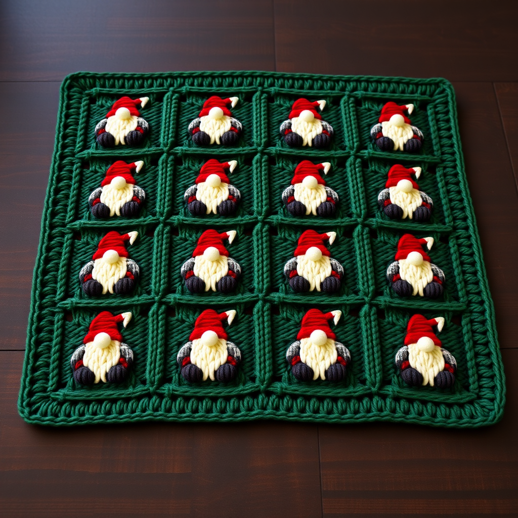 The Gnome Hollow Nordic Squares Blanket Free Pattern