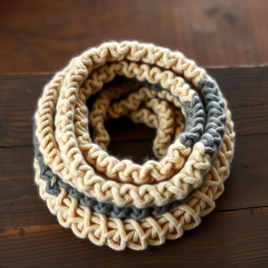 The Ember & Ash Wrapped Cowl: A Free Knitting Pattern for a Textured, Two-Tone Infinity Scarf