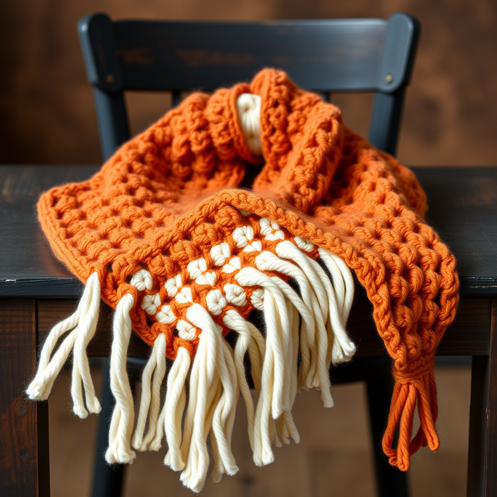 The Sunburst Fringe Scarf: A Free Crochet Pattern for a Bohemian, Textured Accessory