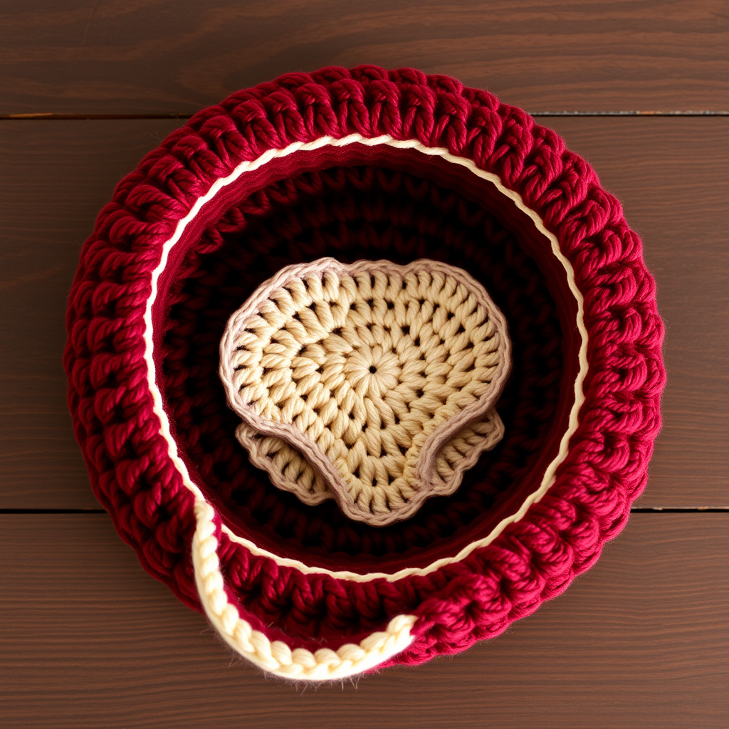 The Heartwood Hug Basket Free Pattern – A Textured Crochet Love Nest