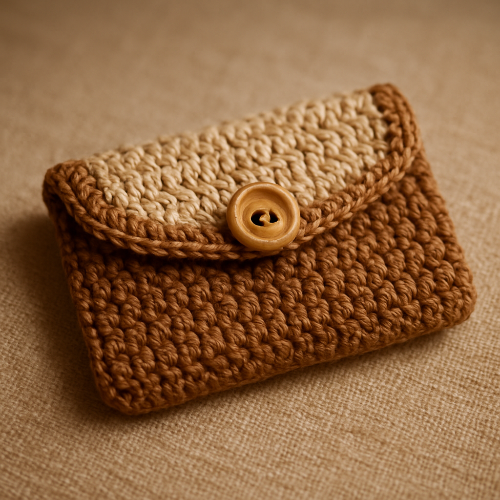 Crochet Whimsical Textured Envelope Pouch Free Pattern