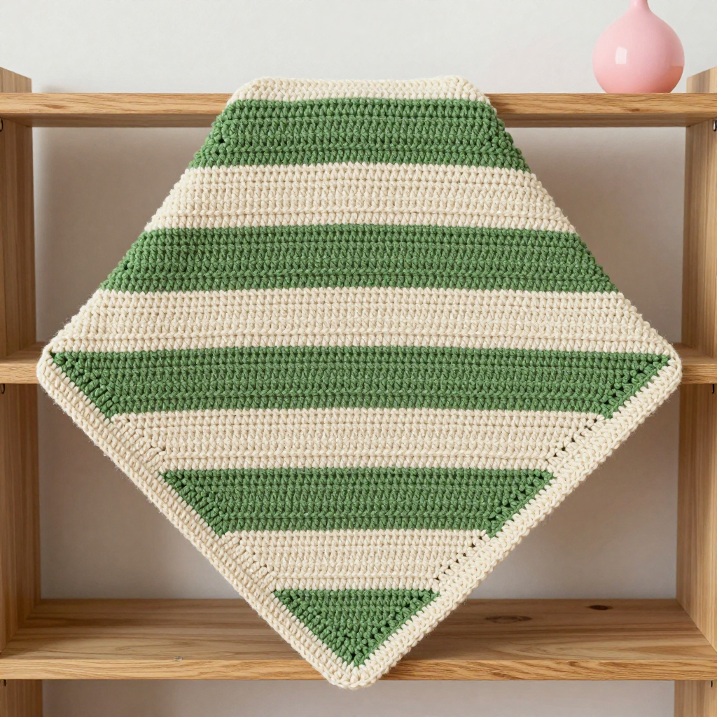 Earthy Triangle Baby Blanket Free Crochet Pattern