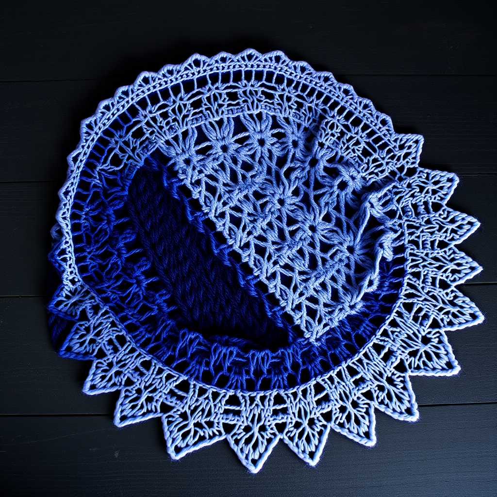The Celestial Veil Shawl Free Pattern – A Knitted Tapestry of Moonlit Lace and Nebula Shades